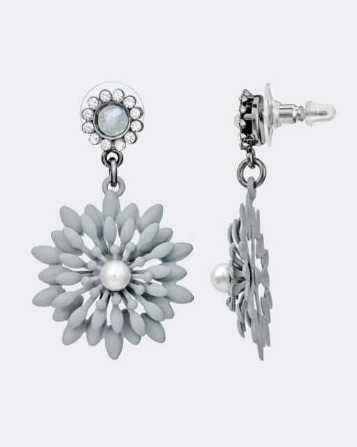 Selena. Medea Комплект серый: колье + серьги