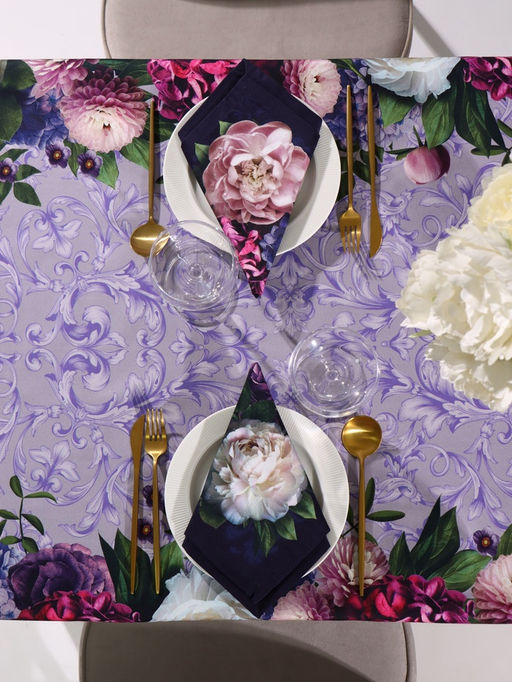 Набор кухонный «Этель. Цветочный этюд»: скатерть 110×150 см, салфетки 40×40 см, 4 шт., 100% хлопок