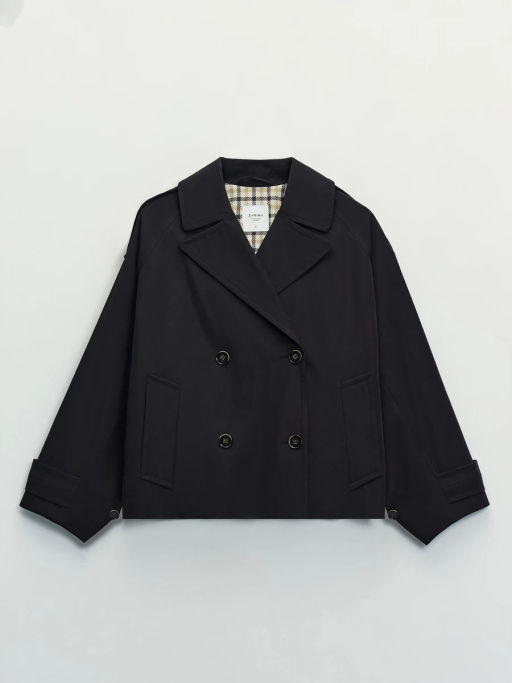 Двубортный укороченный тренч ZR2604102214-27 / Zarina  фото 8