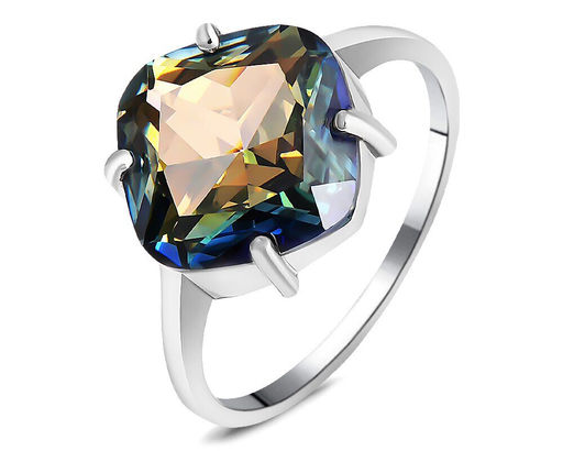 Кольцо, мистик кварц синий, Пучина