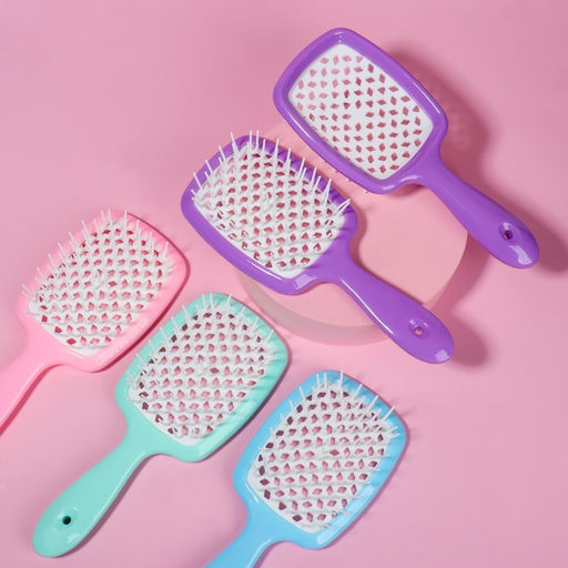 Цена за 2 шт. Расчёска массажная, широкая, продуваемая, 8.3×20(±1) см, МИКС