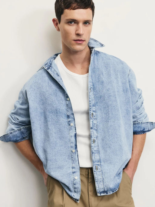 верхняя сорочка джинсовая мужская / Zarina