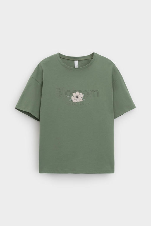 Е 20053/24/папоротник,крупные цветы пижама жен