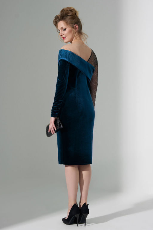 Платье Euro Moda 486 бирюза