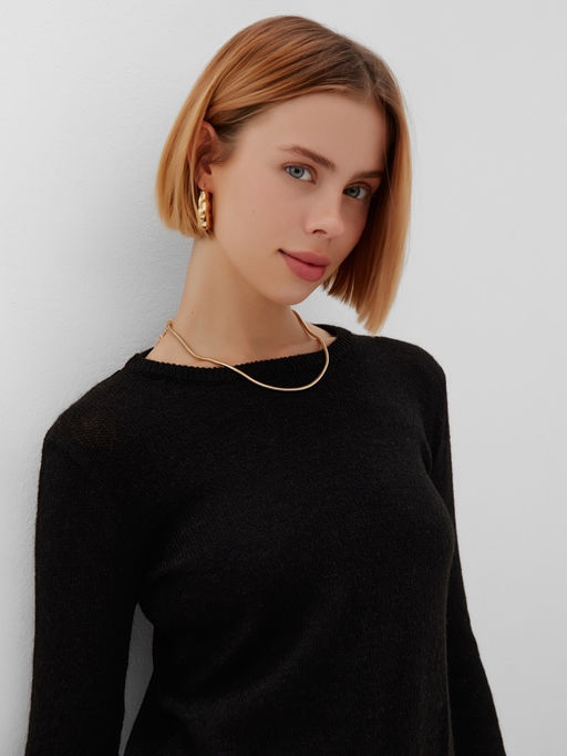 Джемпер женский MINAKU: Knitwear collection, чёрный, размер 50  фото 7