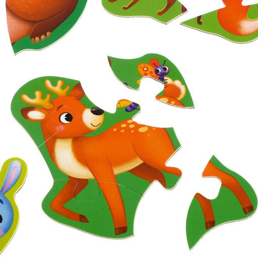 Макси- пазлы Лесные жители, 5 пазлов, 20 деталей - Puzzle time фото 4