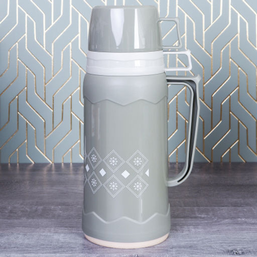 Термос 1 л со стеклянной колбой/ MA-1000 /уп 12/2 кружки в комплекте - Галеонтрейд фото 3