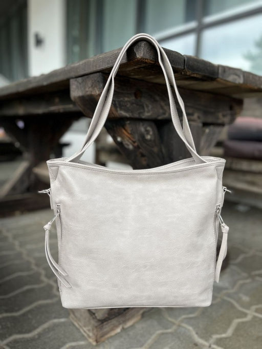 Женская сумка шоппер из эко кожи 0010 Серый - Kenguluna фото 3