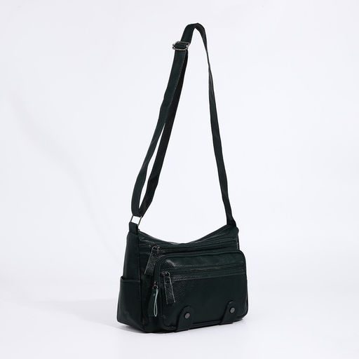 Сумка-мешок на молнии, цвет зелёный - Simaland фото 6