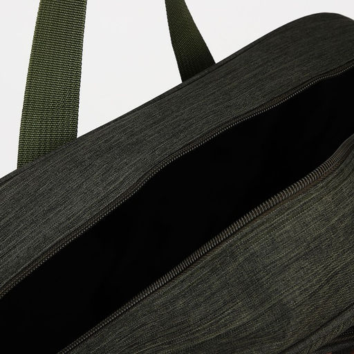 Сумка дорожная на молнии, наружный карман, длинный ремень, цвет зелёный - Simaland фото 4