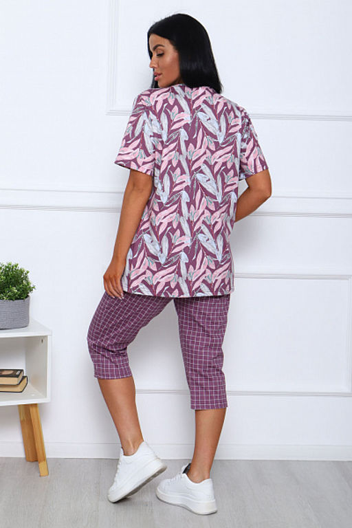 Костюм с бриджами (00990, бордовый) - Плиона фото 9