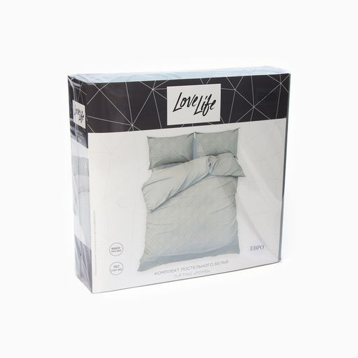 Постельное бельё LoveLife Tufting дуэт Ромб 143*215см-2шт,230*240см,50*70см-2шт, цвет зеленый, 110 г/м2 фото 6