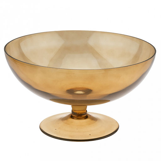 Ваза для фруктов стеклянная Берендей-6 3,5л, д28см, h15см, Скандик, верблюжий (Россия)