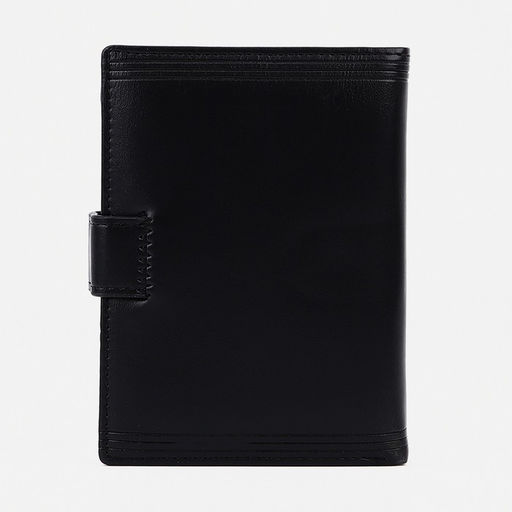 Обложка на кнопке, для автодокументов, паспорта, карт, купюр, цвет чёрный - Simaland фото 2