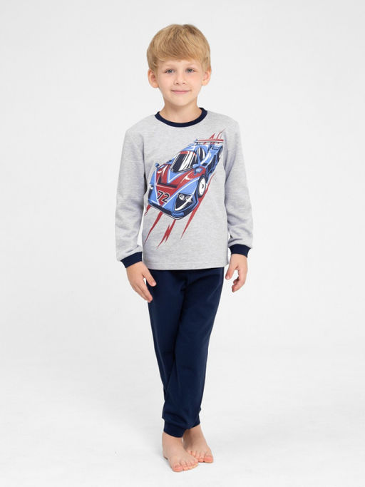 CRB wear / CWKB 50140-11 Пижама для мальчика (джемпер, брюки),сетло-серый меланж/Ex.Cherubino