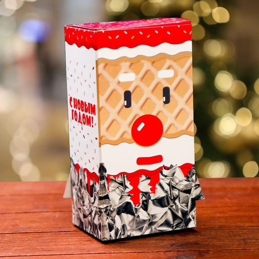 Цена за 10 шт. Подарочная коробка С Новым годом 10,1 х 8,2 х 20,2 см - Simaland фото 6