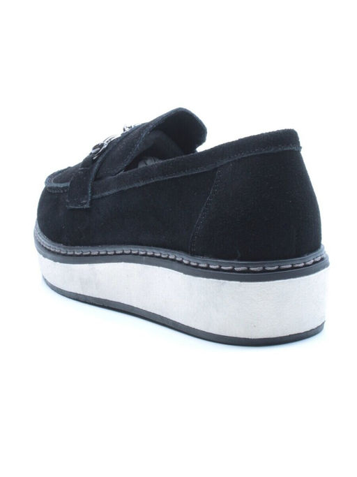 03-5062-2 BLACK Лоферы женские (натуральная замша)