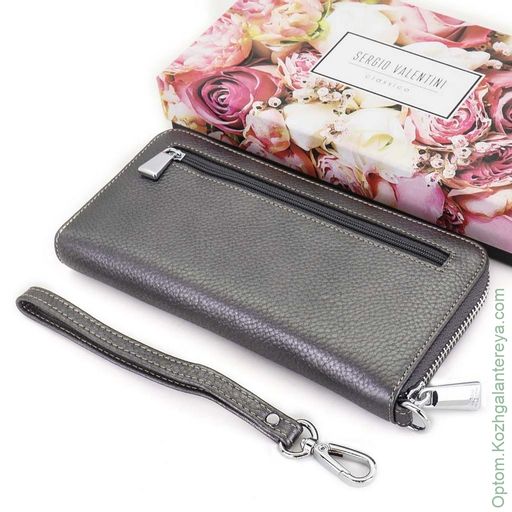 Женский кожаный кошелек на молнии Sergio Valentini СВ 8118-2023  фото 3