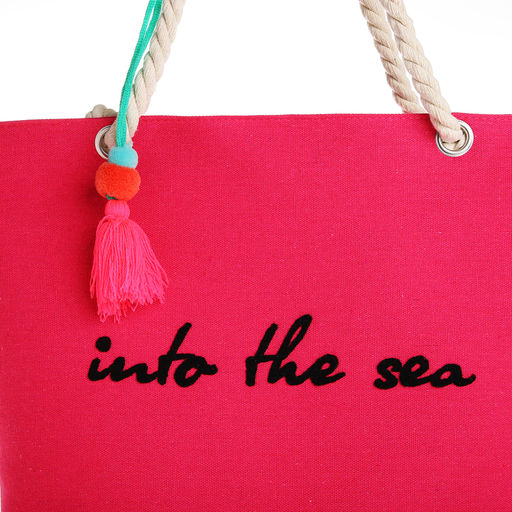 Сумка пляжная Into the sea, 50*34,5*14 см, розовый цвет - Nazamok фото 4