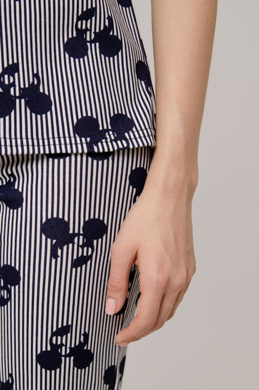 Арт. 9168 Пижама с брюками 42-50 (5 шт) Цвет:верх- синий, белый, низ-синий, белый - Калинка фото 8