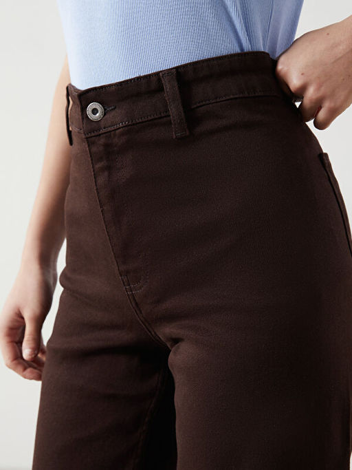 Wideleg Kad?n Jean Pantolon
