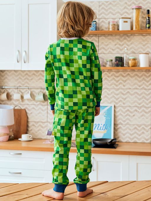 Пижама для мальчика Juno AW20BJ606 Sleepwear Minecraft зеленый