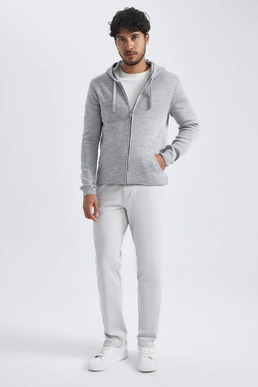 Толстовка на молнии с капюшоном стандартной посадки - Defacto фото 7