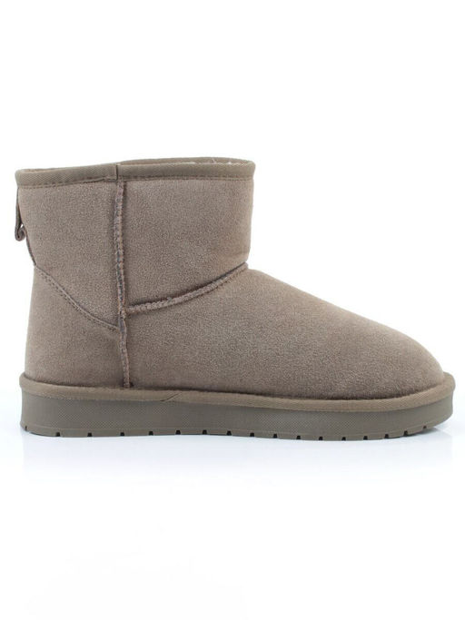 04-PF5854-6 KHAKI Угги женские (натуральная замша, 100% шерсть)