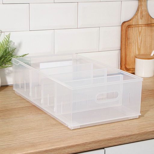 Контейнер для хранения без крышки Econova ROLLY, 11.5 л, пластик, 24.2×45×12.9 см, прозрачный