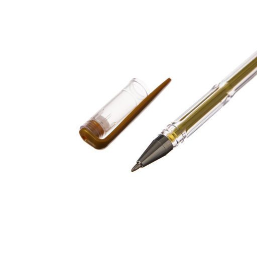 Набор гелевых ручек 3 цвета, белый, серебристый, золотой, корпус прозрачный - Simaland фото 3