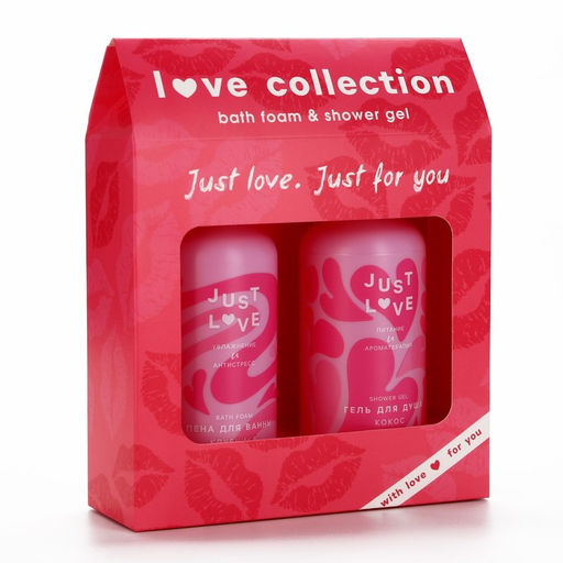 Подарочный набор Love collection, гель для душа и пена для ванны, 3×300 мл, Чистое счастье