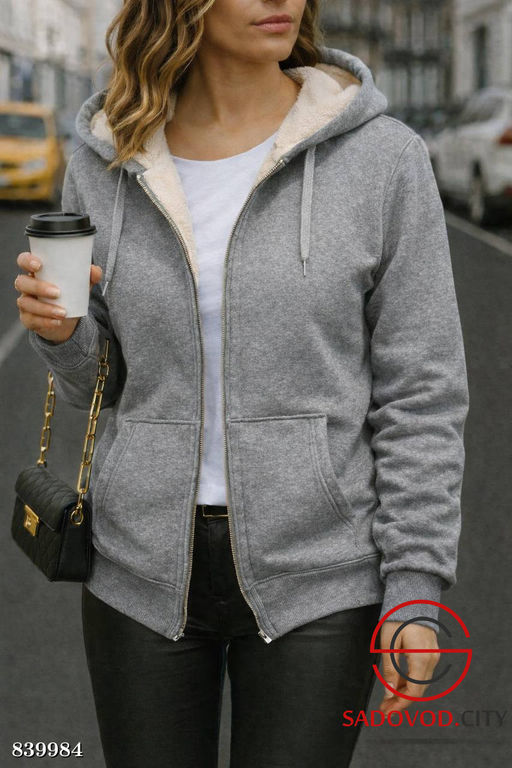 Худи женское на молнии - Bruno фото 3