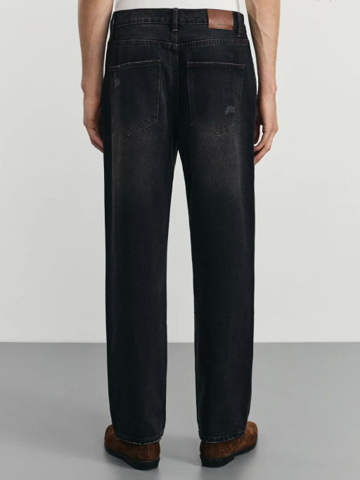 Джинсы straight с эффектом destroyed / Zarina