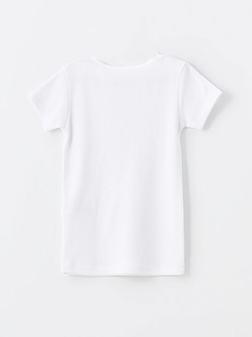 Bisiklet Yaka K?sa Kollu K?z ?ocuk Fanila