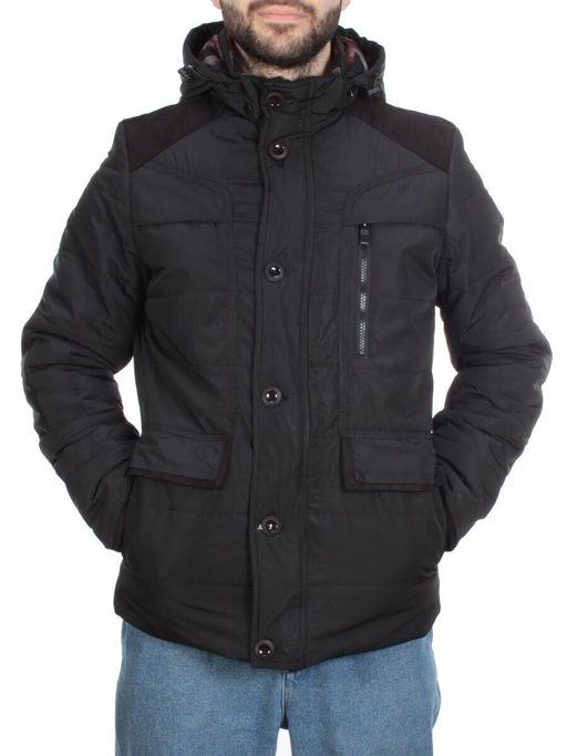 J83010 BLACK Куртка мужская зимняя NEW B BEK (150 гр. синтепон) - Фабричный китай фото 2