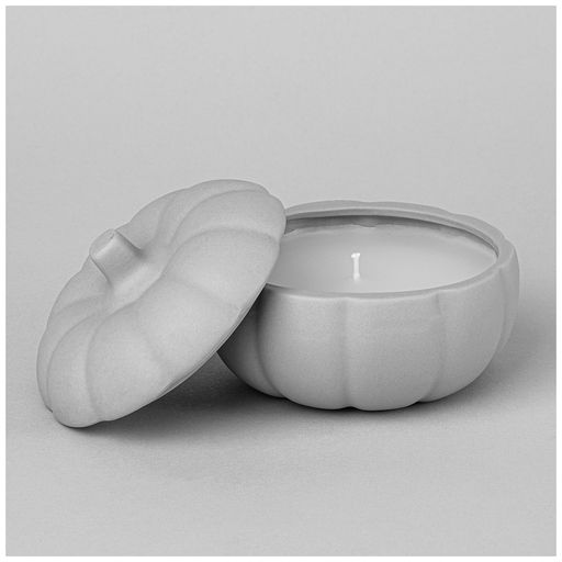 СВЕЧА ТЫКВА АРОМАТИЧЕСКАЯ ИНТЕРЬЕРНАЯ 320МЛ ЦВЕТ : СЕРЫЙ