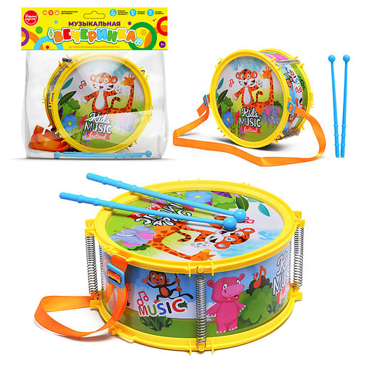 Барабан "Музыкальная вечеринка" в пакете