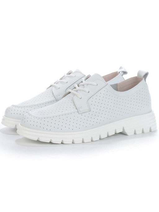 03-PDD161-1 WHITE Полуботинки женские (натуральная кожа) - Фабричный китай фото 15