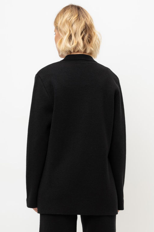 Кардиган Very Neat ЕВ 30201/ш из шерсти с акрилом черный  фото 4