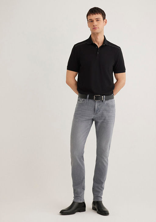 James Lux Black Gri Mavi Jean Pantolon