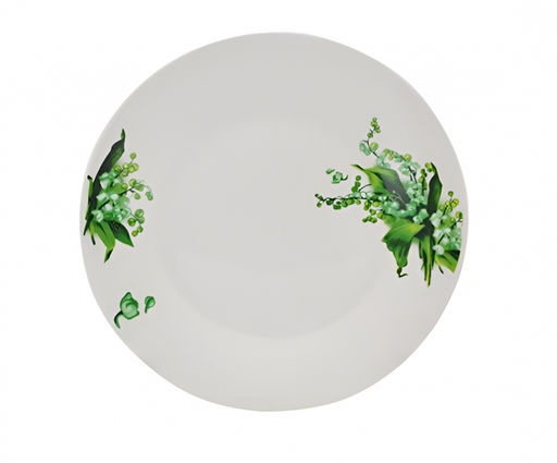 Тарелка мелкая 8 Ландышы фарфор арт. т8-6478