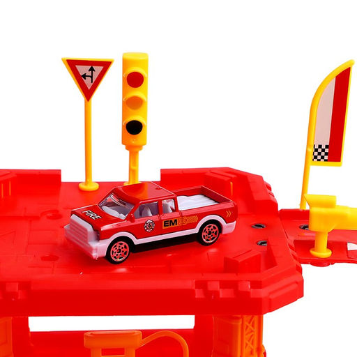 Парковка Пожарная станция, с металлическими машинкой и вертолётом - Автоград фото 7