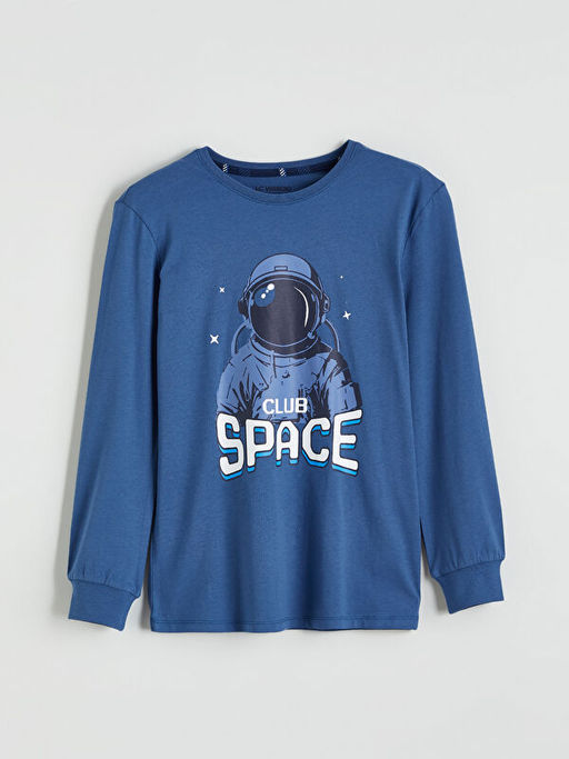 Bisiklet Yaka Erkek ?ocuk Pijama ?st