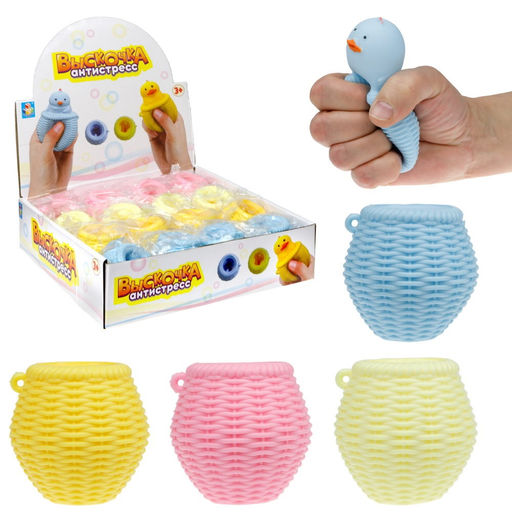 Выскочка-антистресс "Птенец" 6х6 см, арт.Т23261 /16