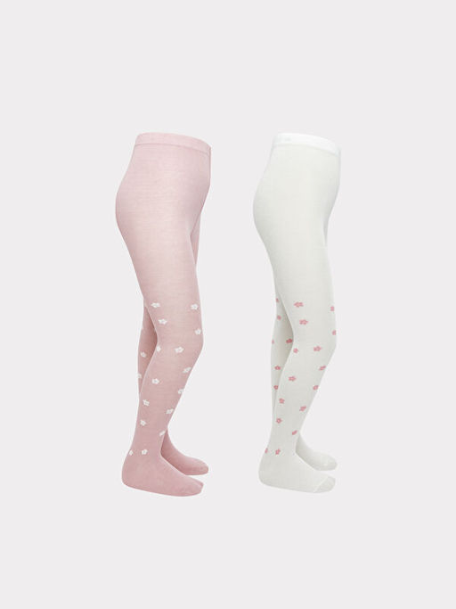 ?i?ekli K?z ?ocuk K?lotlu ?orap 2li