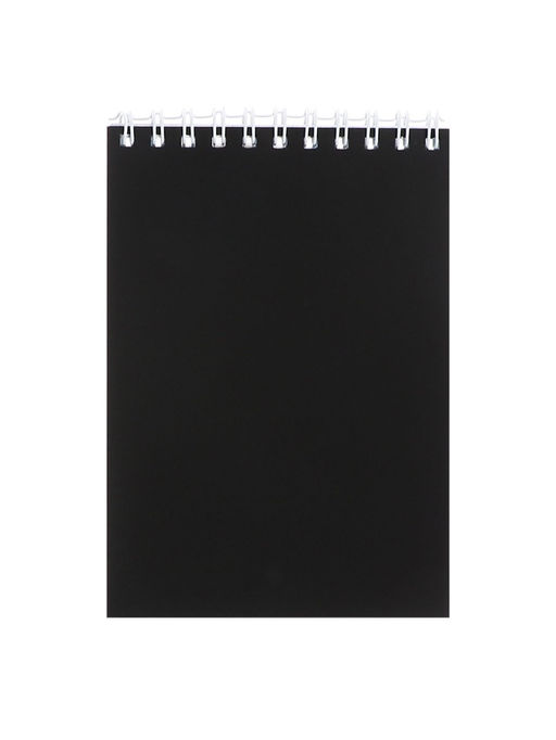 Цена за 2 шт. Блокнот А6, 80 листов в клетку на гребне Calligrata, пластиковая обложка, чёрный