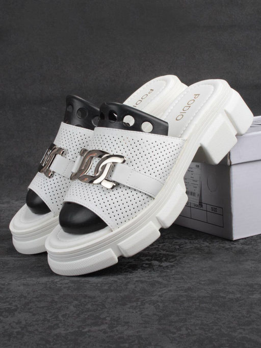 08-PEY148-1 WHITE Босоножки женские (натуральная кожа) - Фабричный китай фото 14