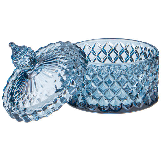 ЕМКОСТЬ ДЛЯ ХРАНЕНИЯ DIAMANT BLUE 8,5*8,5*10СМ - Lefard фото 3