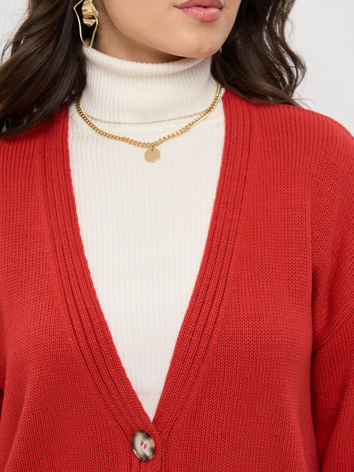Кардиган женский 5252-1802. 2500140 Аврора red
