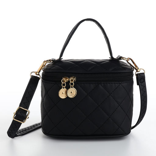 Сумка женская кросс-боди на молнии, 16.5×9×10.5 см, чёрная